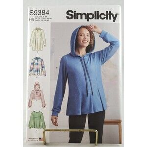 Misses Sweatshirt New Sewing Pattern Simplicity S9384, Size 6, 8, 10, 12, 14